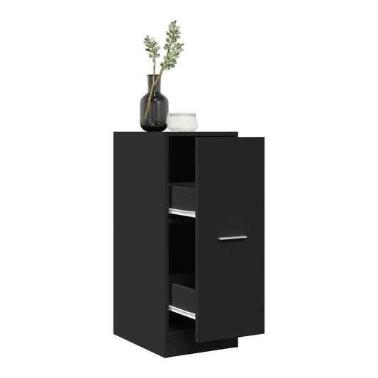 Apothecary Cabinet 30x41x77,5 cm Engineered Wood Width 30 cm Height 77.5 cm Black