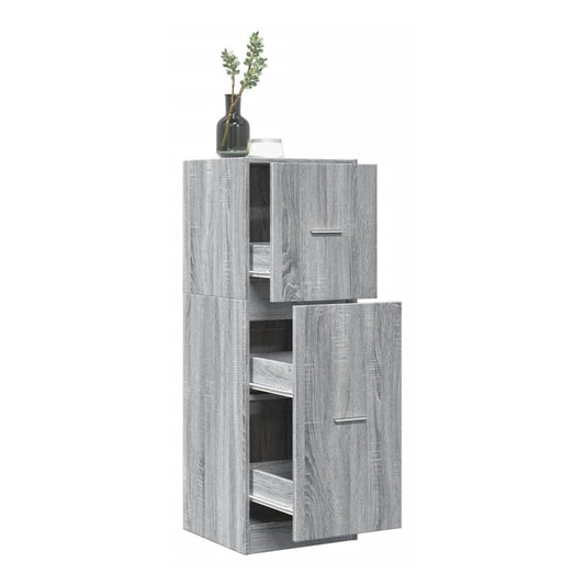 Apothecary Cabinet 40x41x118 cm Engineered Wood Width 40 cm Height 118 cm Grey sonoma