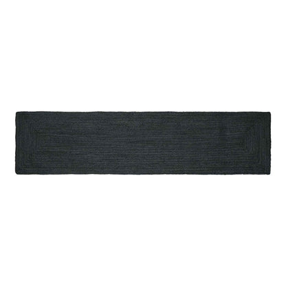 vidaXL Area Rug Dark Grey Jute, a long rectangular rug in dark grey