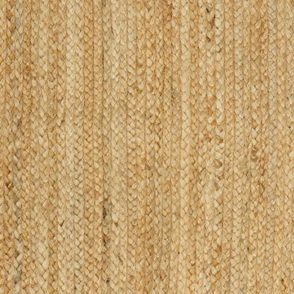 Close up of the woven texture of the natural jute rug