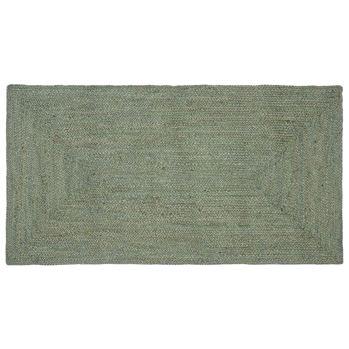 vidaXL Area Rug Olive Green Jute is a rectangular floor covering with a braided texture