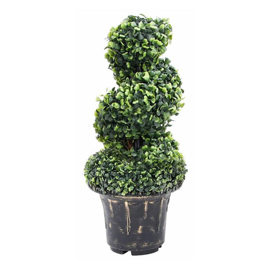 Artificial Boxwood Spiral Plant with Pot Green 89 cm 20 cm 59 cm
