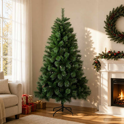 vidaXL Artificial Christmas Tree 120 cm PVC and Metal Green 1