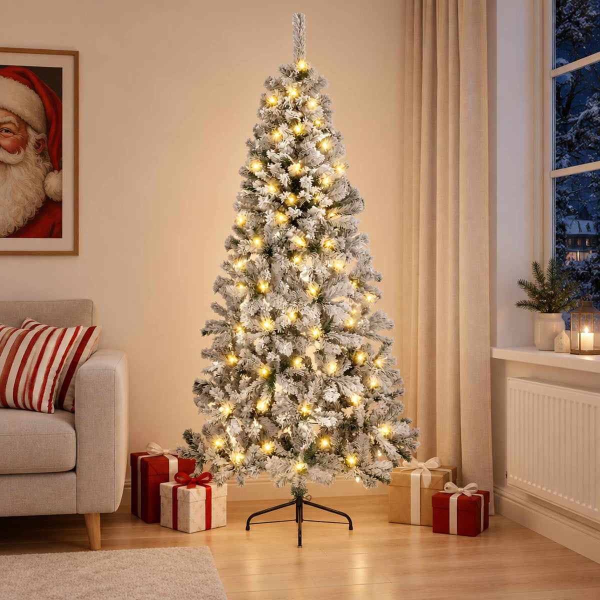 Artificial Christmas Tree with Bauble 150 LEDs 150 cm with LEDs