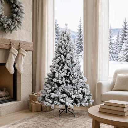vidaXL Artificial Hinged Christmas Tree 120 cm PVC and Metal 1