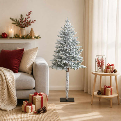 vidaXL Artificial Hinged Christmas Tree 120 cm PVC and Metal 1