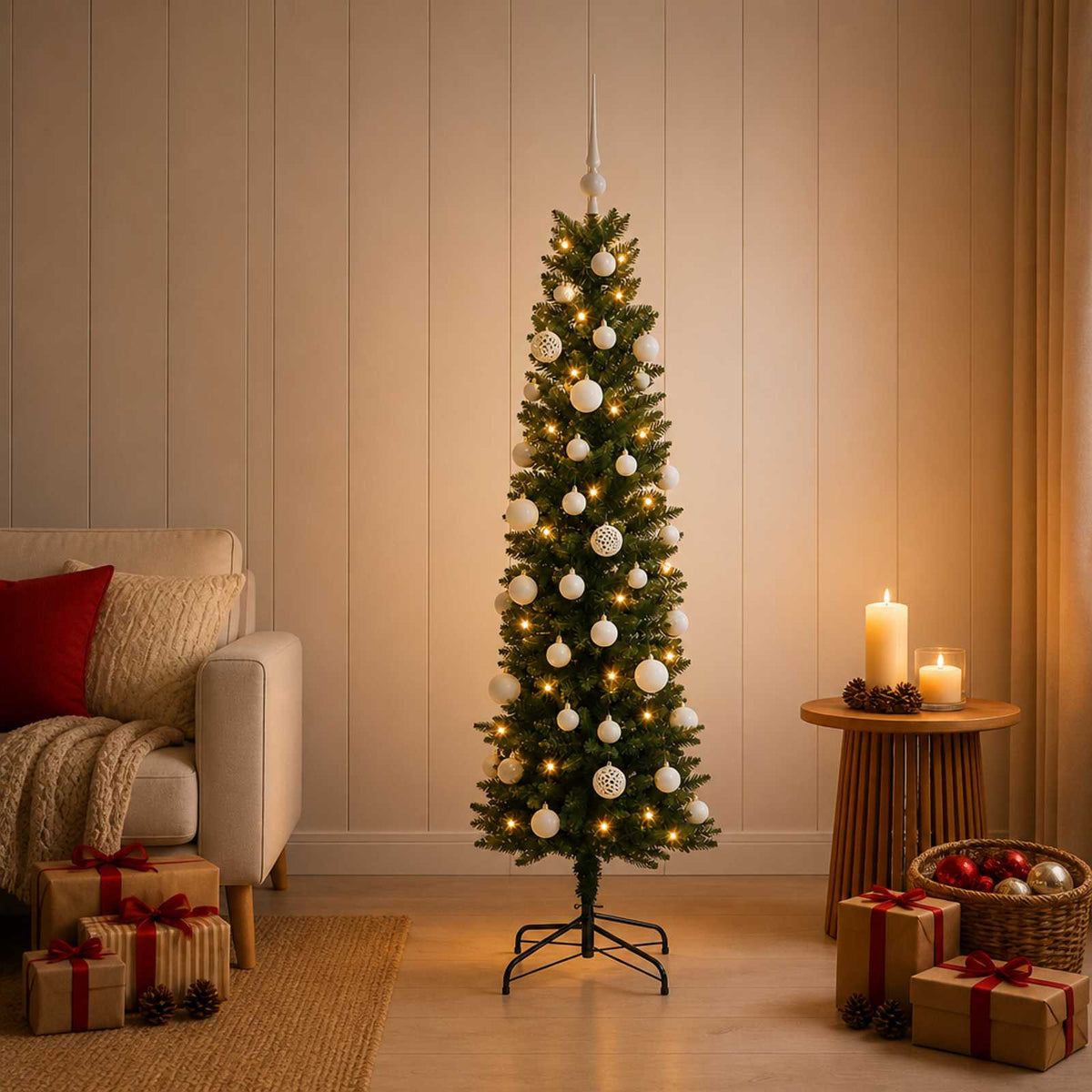 Artificial Slim Christmas Tree