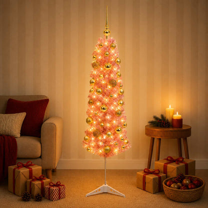 artificial slim Christmas tree