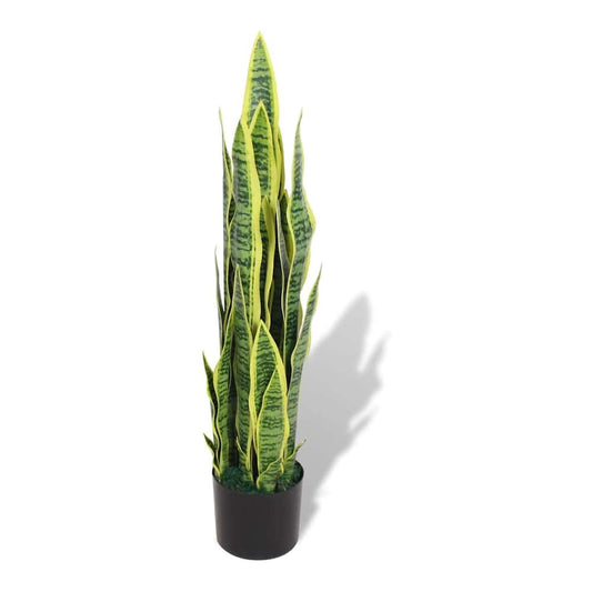 Artificial Taro Plant with Pot 45 cm Green Sansevieria/90 cm