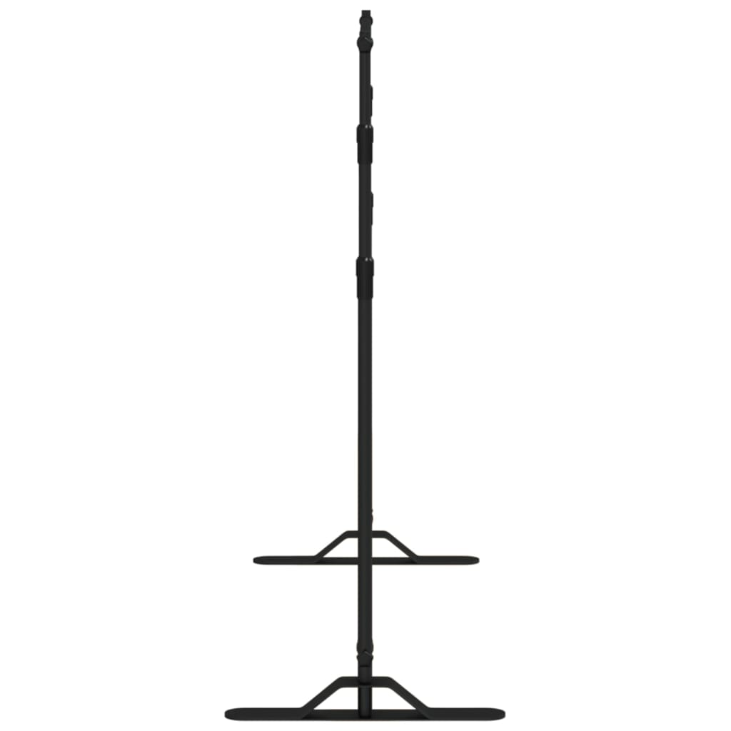The studio stand seen from the side to display the base and upright poles