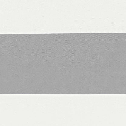 Close up of the striped fabric of the balcony privacy screen