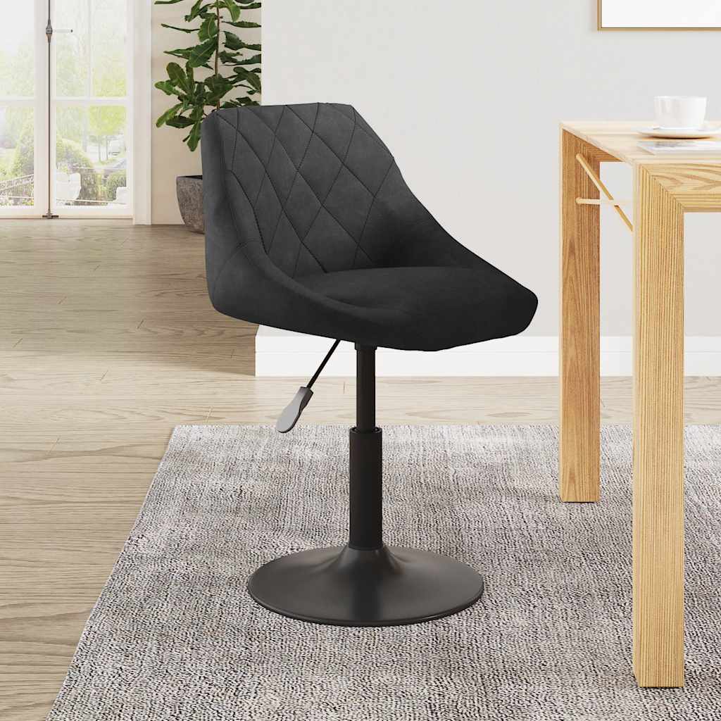 Bar Stool Velvet Black