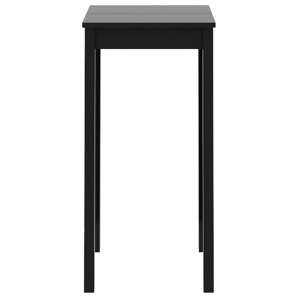 Side view of the black bar table