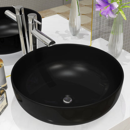 Basin Round Ceramic 41,5x13,5 cm Black