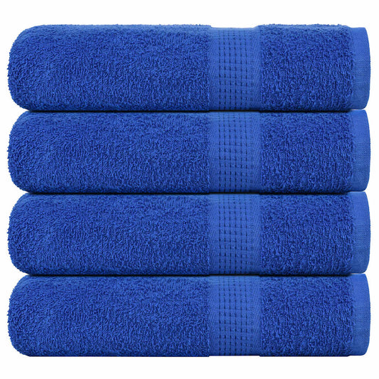 vidaXL Bath Towels "FROGN" 4 pcs Blue 360 gsm stacked neatly on top of each other