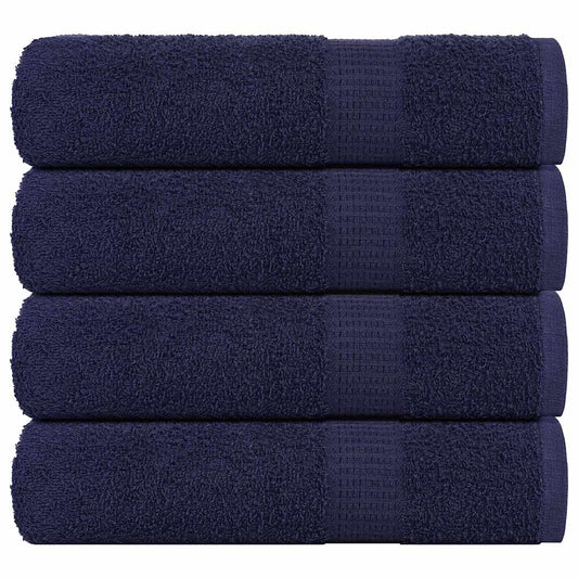 vidaXL Bath Towels FROGN 4 pcs Navy Blue 360 gsm stacked neatly on top of each other
