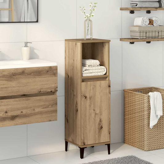 Bathroom Cabinet 30x30x100 cm Engineered Wood Artisan oak