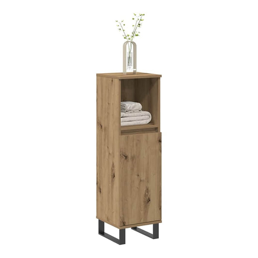Bathroom Cabinet 30x30x100 cm Engineered Wood Artisan oak