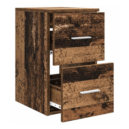 The bathroom vanity unit with both drawers pulled out