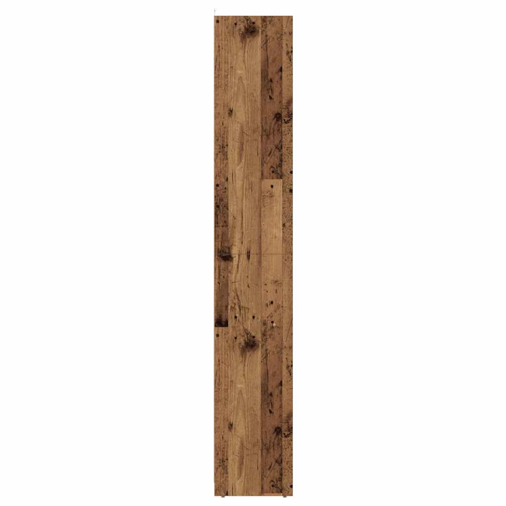 close up of the rustic wood effect finish on the bathroom cabinet