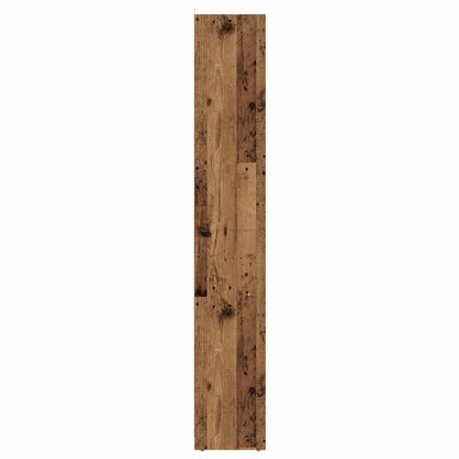 close up of the rustic wood effect finish on the bathroom cabinet