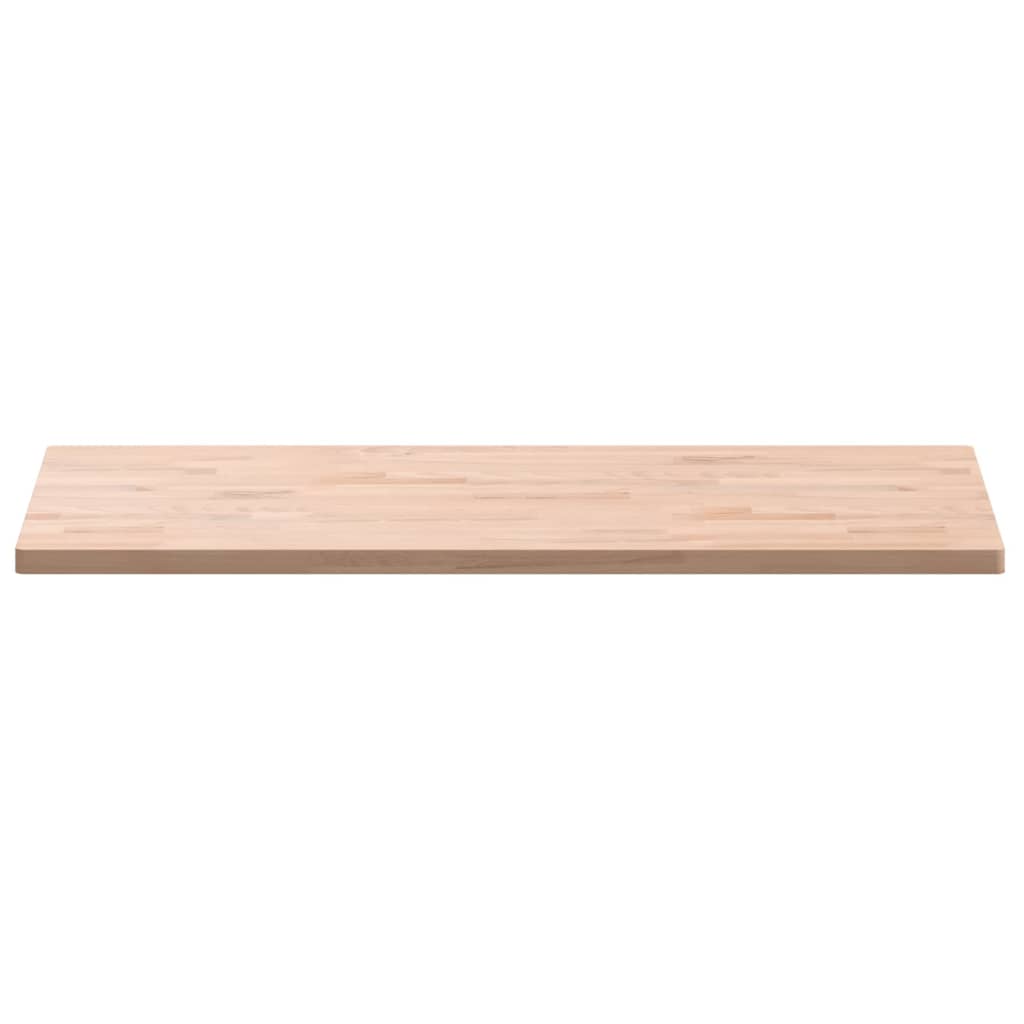 The wooden countertop shown from a low angle side view