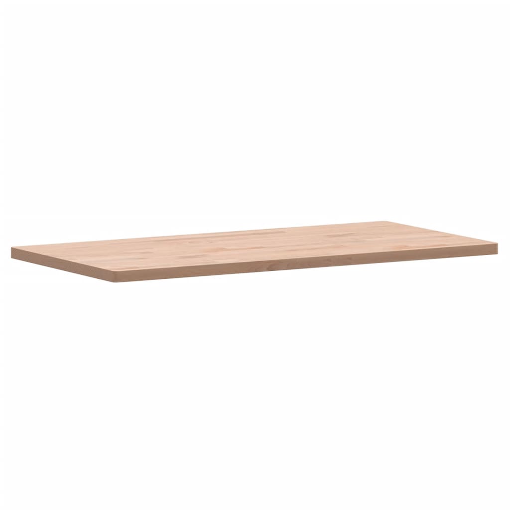 A solid wood beech countertop shown from the side