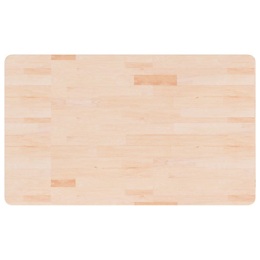 the bathroom countertop, showing the light wood grain pattern across the entire surface