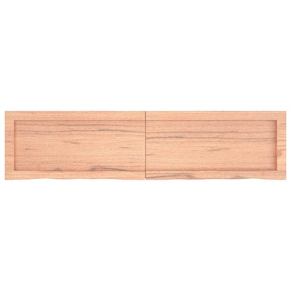 Bathroom Countertop Light Brown Solid Wood, the wooden worktop seen from underneath revealing the frame and construction