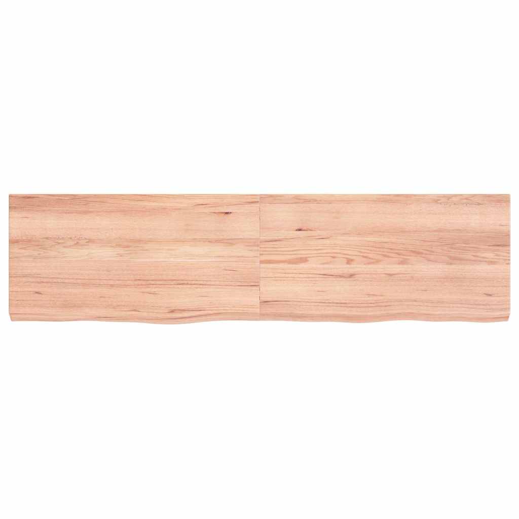 Bathroom Countertop Light Brown Solid Wood, the wooden worktop viewed from directly above showing the two joined sections