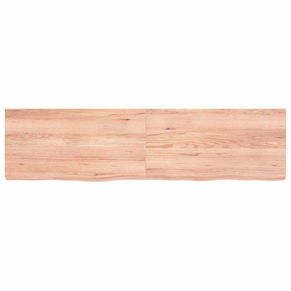 Bathroom Countertop Light Brown Solid Wood, the wooden worktop viewed from directly above showing the two joined sections