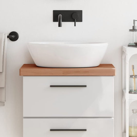 Bathroom Countertop Solid Wood Beech Brown 60 cm 4 cm 40 cm