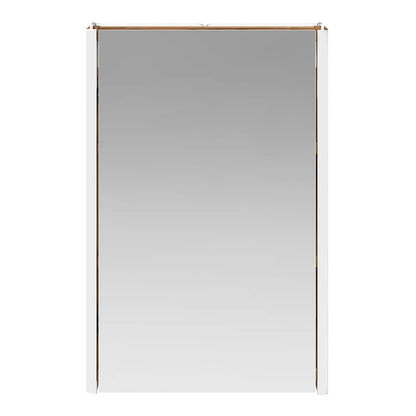 The mirrored door of the bathroom vanity unit