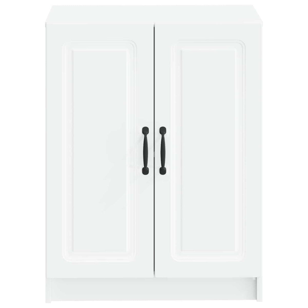 The bathroom vanity unit viewed directly from the front showing the two doors