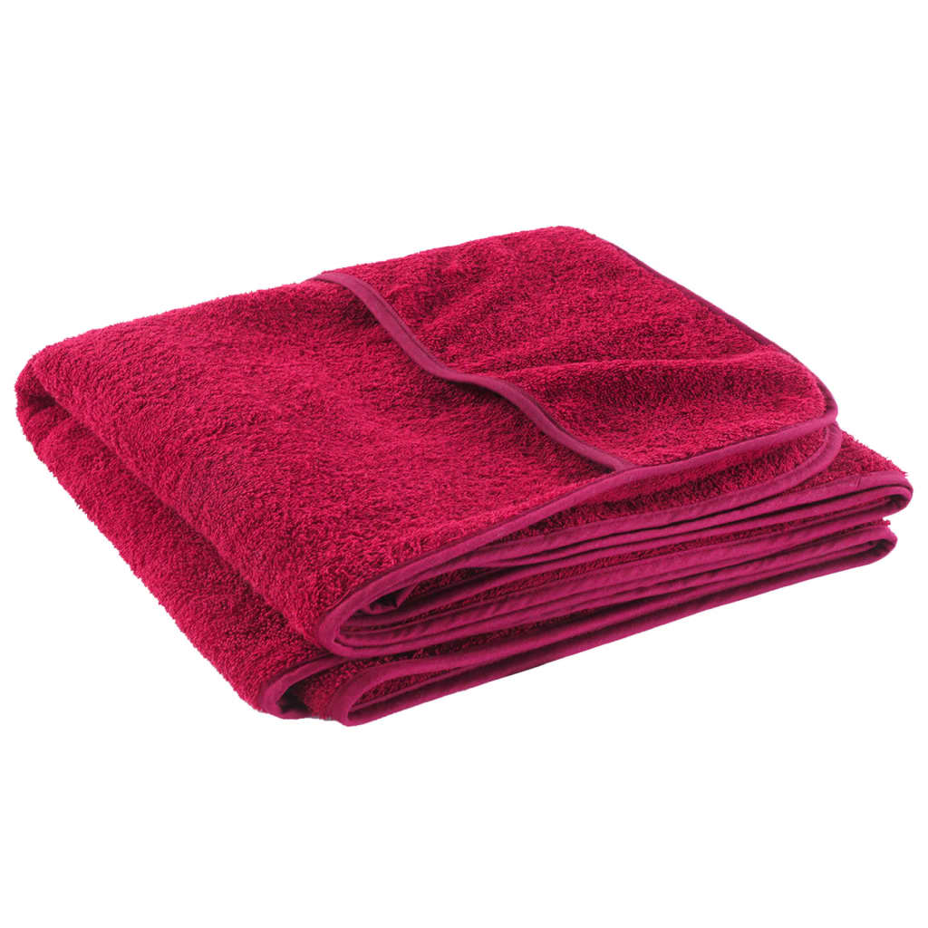 The beach towels folded neatly to highlight the soft pile and stitched edge detail