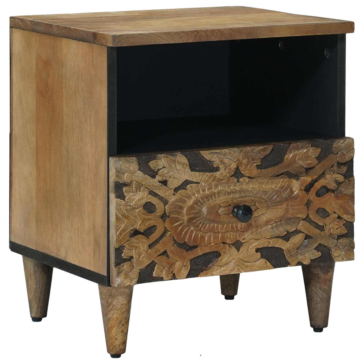 Bed cabinet 40 x 33 x 46 cm Solid Mango Wood Brown
