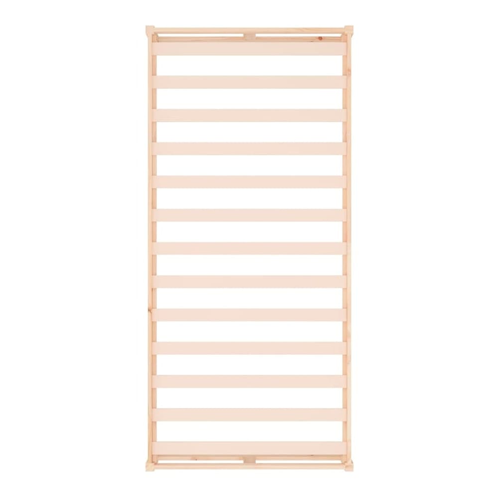 the bed frame, a close up of the wooden slats for the bed base