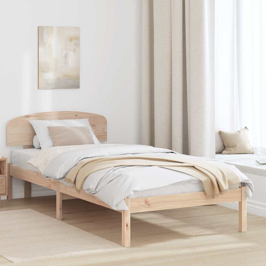 Bed Frame Headboard Solid Pine Wood Length
