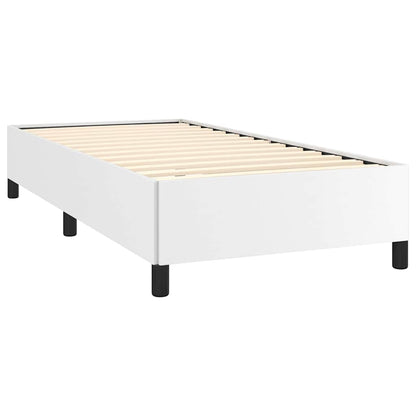 Bed Frame without Mattress White Twin Faux Leather