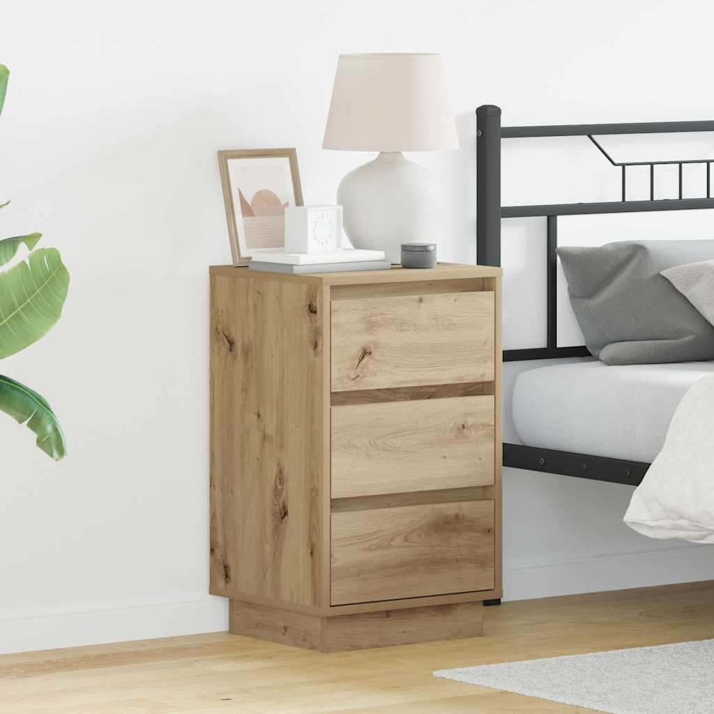 Bedside Cabinet 39 x 34.5 x 65 cm Engineered wood Artisan oak