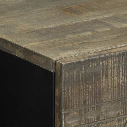 Close-up of the wooden top surface of the bedside cabinet