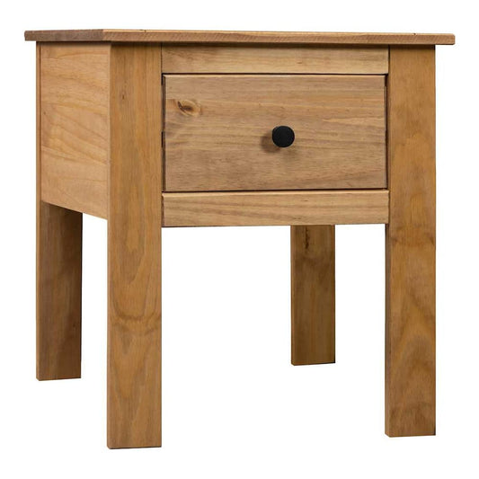 Bedside Cabinet Pine Panama Range with a single drawer and black knob