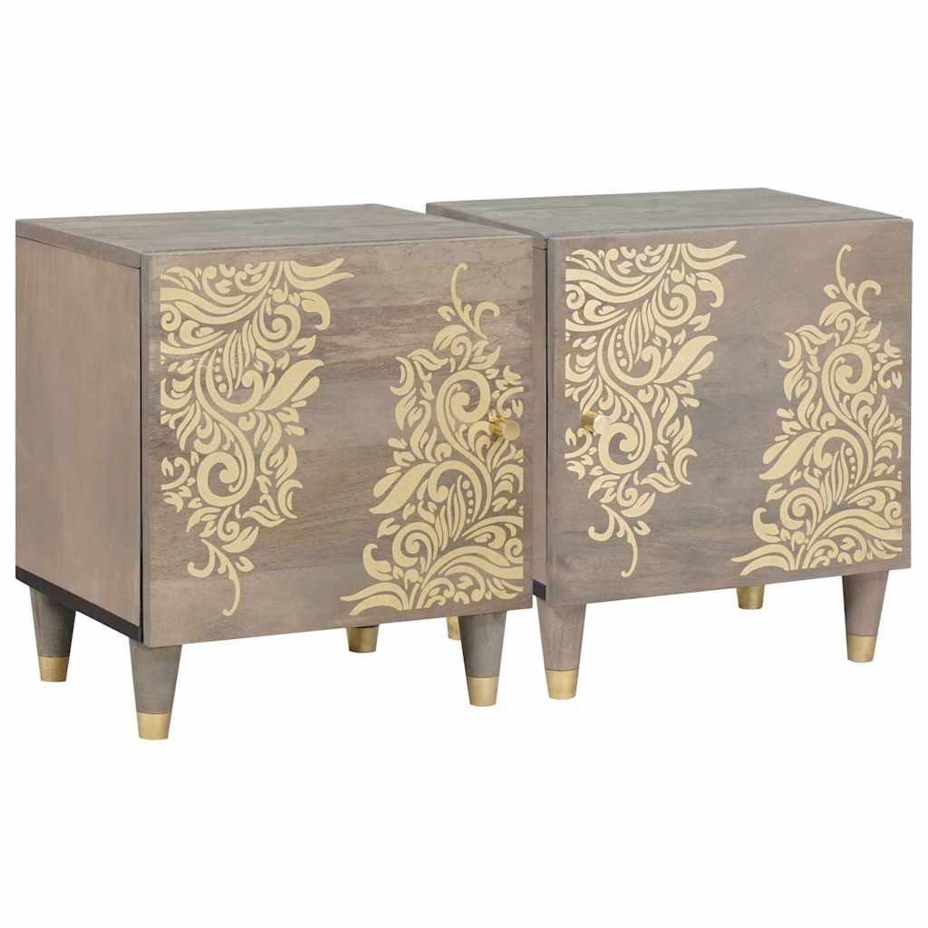 Bedside Cabinet with Door 40 x 33 x 46 cm Grey