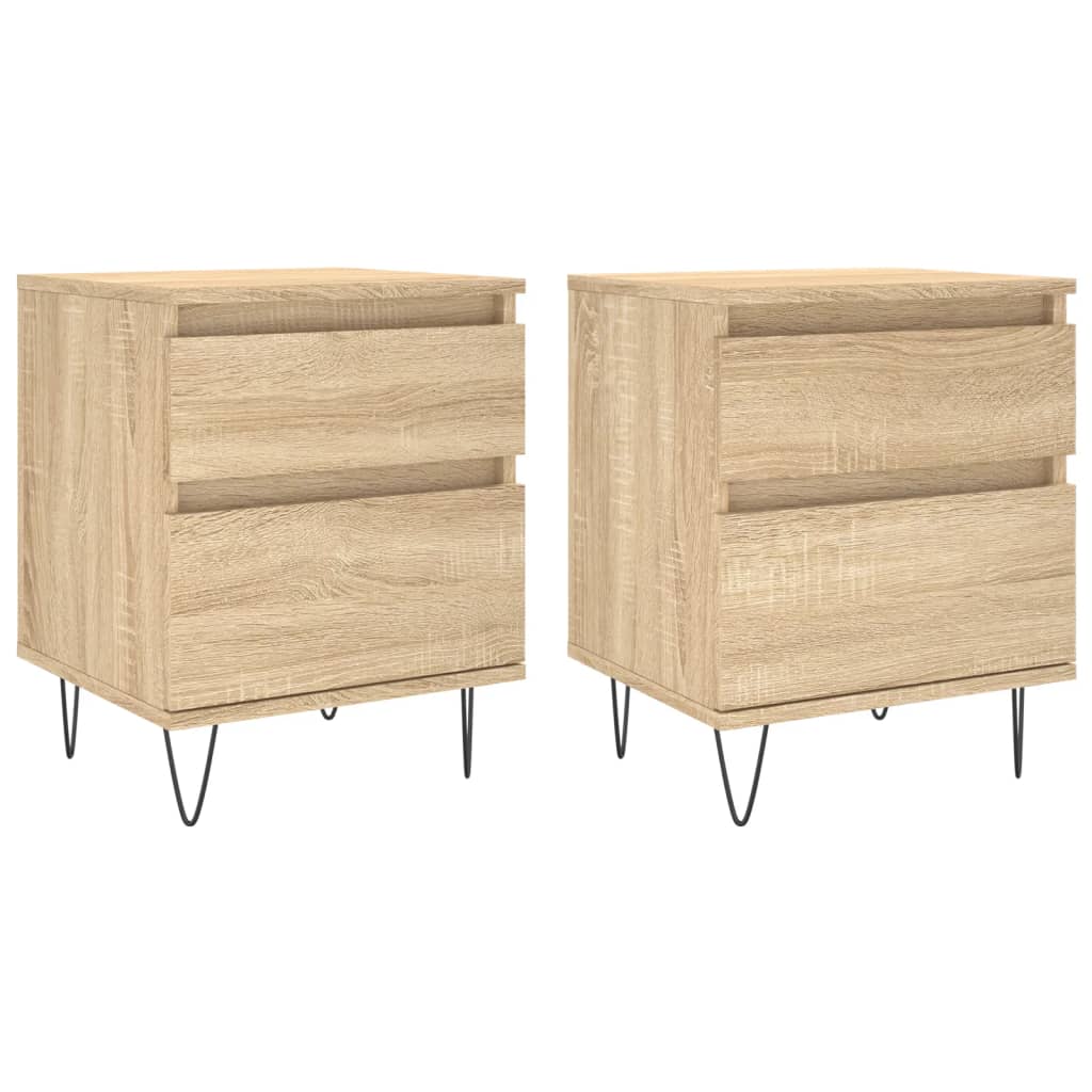 The two bedside tables shown together against a plain white background