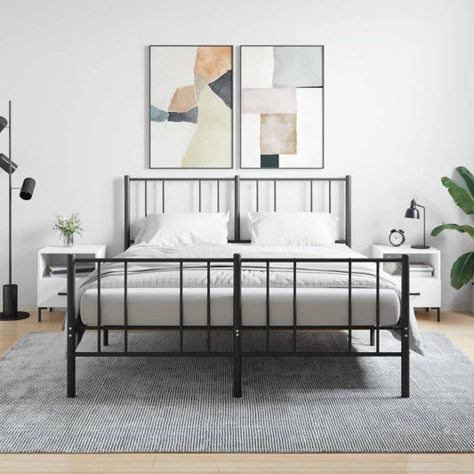 vidaXL Bedside Cabinets 2 pcs White Engineered Wood in a bedroom setting