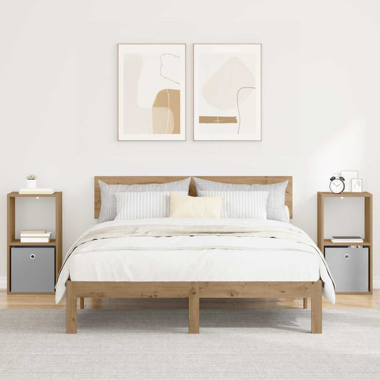 Bedside Table 35 x 32 x 68.5 cm 2 Width 35 cm Artisan oak