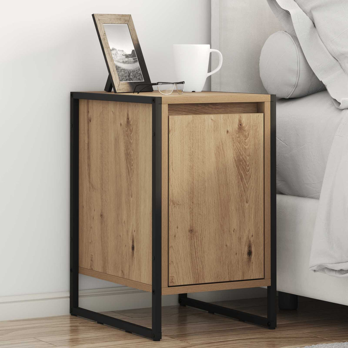 Bedside Table 39.5 x 30 x 50 cm Engineered Wood Artisan oak