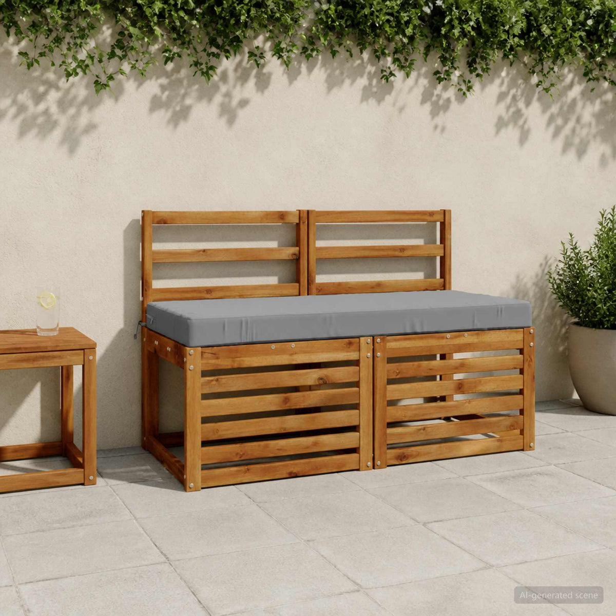 Bench Cushions SOEST Polyester Grey