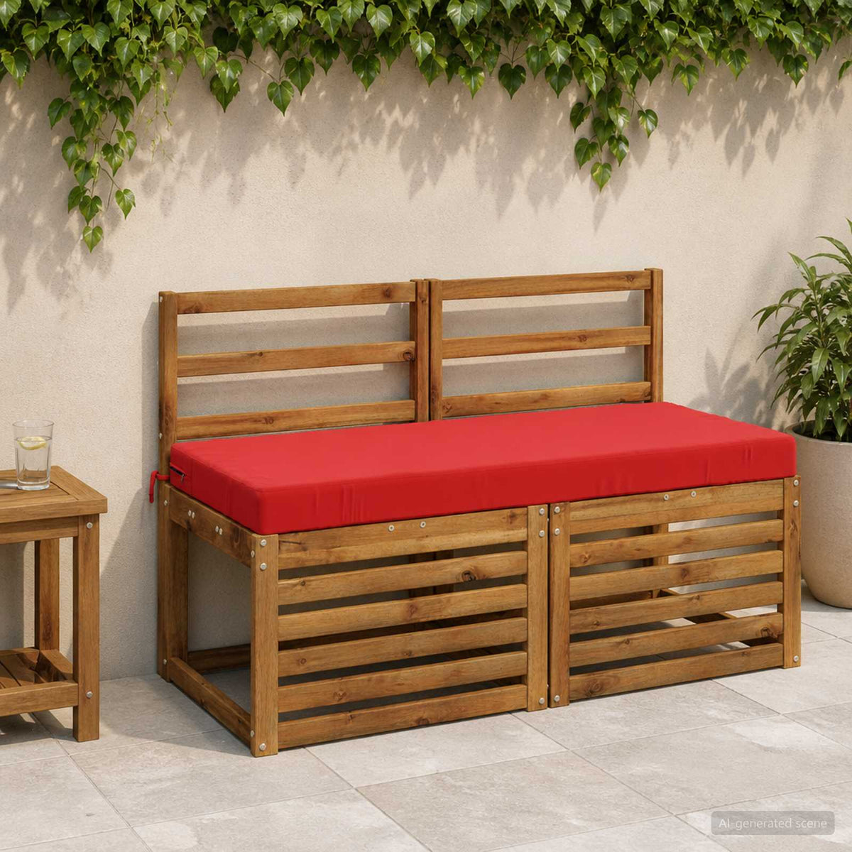 Bench Cushions SOEST Polyester Red