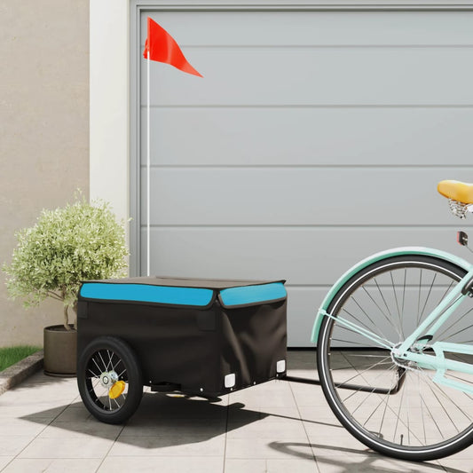 Bike Trailer Black and 30 kg in Blue
